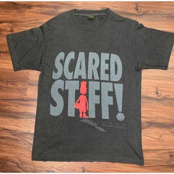 Vintage Basketball T-Shirt XL Black Scared Stiff - Picture 5 of 10
